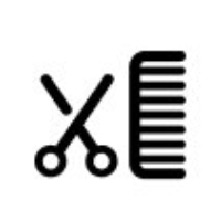 Schere und Kamm Icon