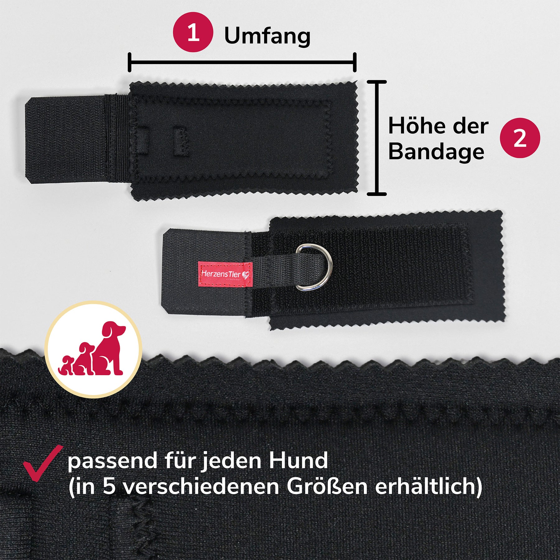 Trainingsbandage Größentabelle 2