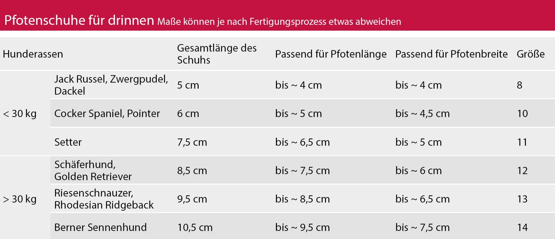 Pfotenschuhe für draußen