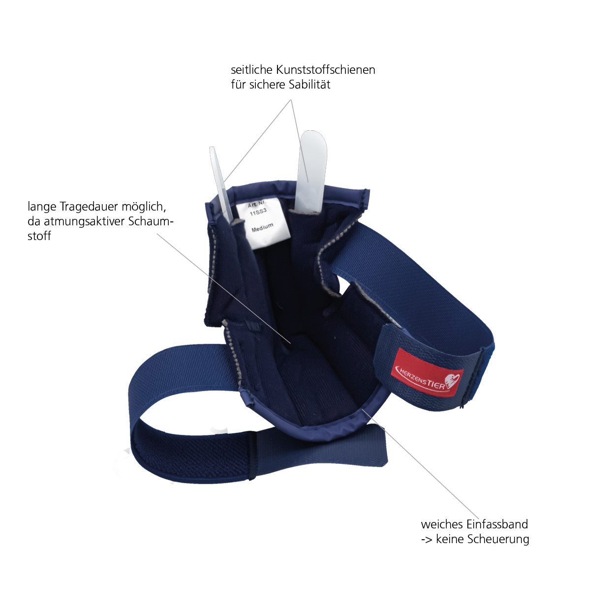 Sprunggelenkbandage Schaumstoff zur Ruhigstellung bei Bandinstabilitäten