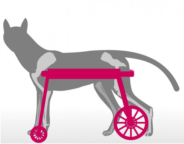 Walkin' Wheels Frontanbau 6 - 11 kg (für Hunde- & Katzen-Rollwagen)