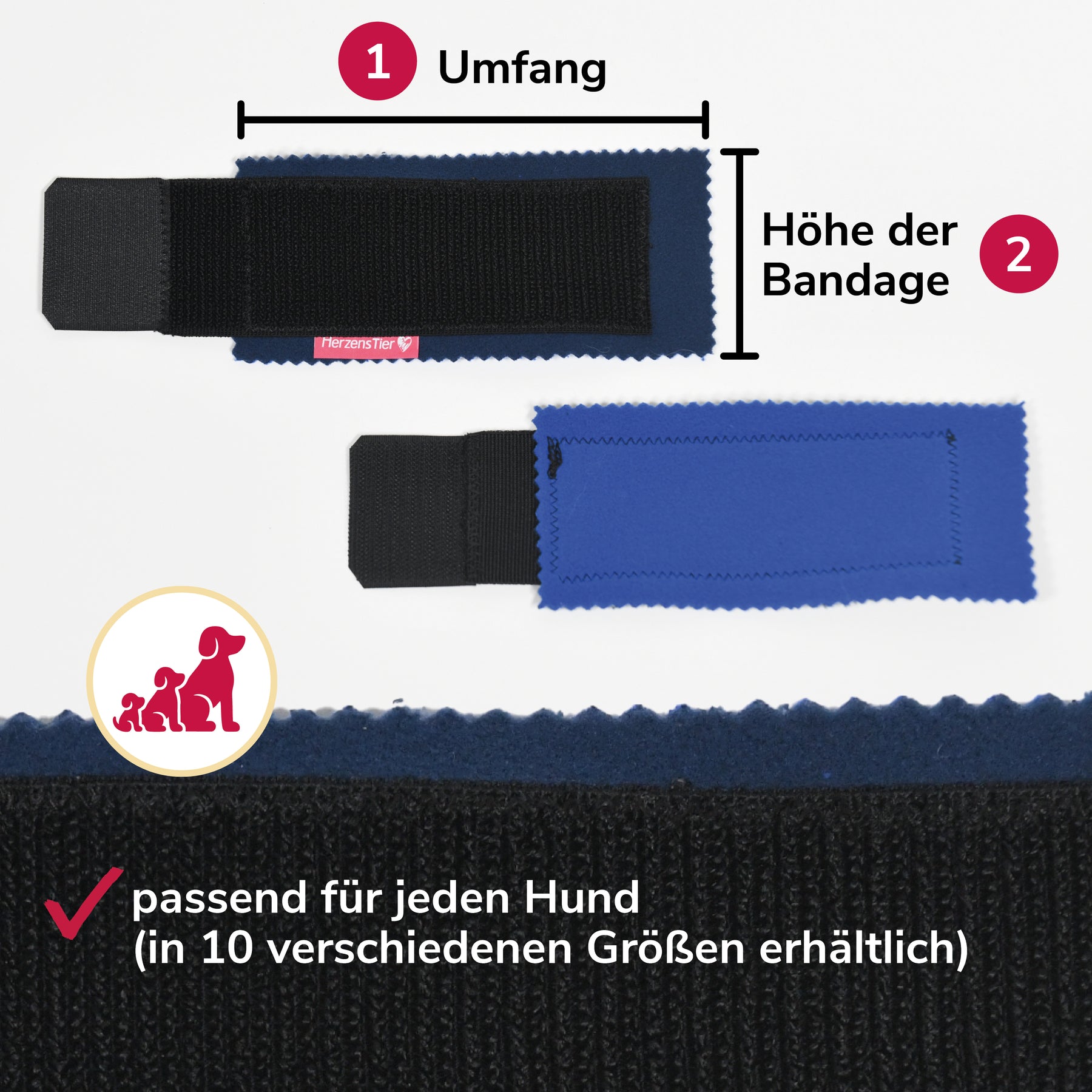 Krallenschutz Größentabelle 2