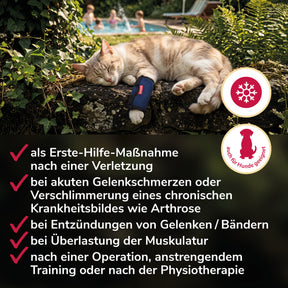 Kühl- und Wärmebandage bei Verletzung, Entzündung, Schwellung