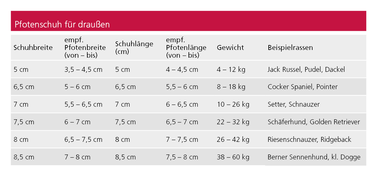 Pfotenschuhe für draußen