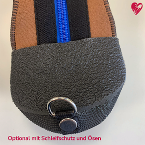 Ösen am Pfotenschuh & Universalpfotenschutz für Trainingsband
